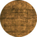 Round Oriental Orange Industrial Rug, urb1892org