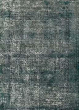 Mid-Century Modern Charcoal Blue Oriental Rug, urb1892
