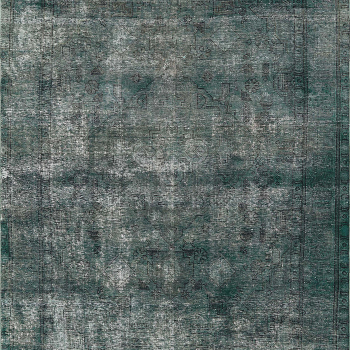 Mid-Century Modern Charcoal Blue Oriental Rug, urb1892