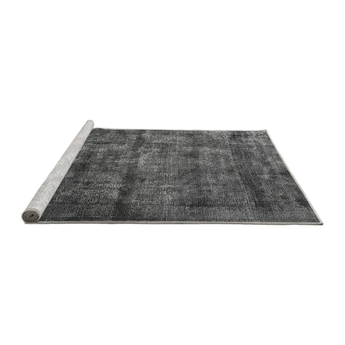 Sideview of Machine Washable Oriental Gray Industrial Rug, wshurb1892gry