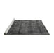 Sideview of Machine Washable Oriental Gray Industrial Rug, wshurb1892gry