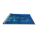 Sideview of Machine Washable Oriental Light Blue Industrial Rug, wshurb1893lblu