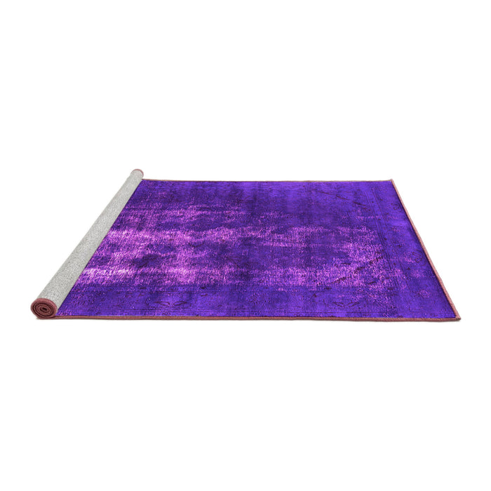 Sideview of Machine Washable Oriental Pink Industrial Rug, wshurb1893pnk
