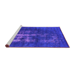 Sideview of Machine Washable Oriental Purple Industrial Area Rugs, wshurb1893pur
