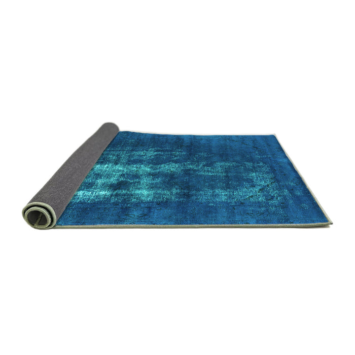 Sideview of Oriental Turquoise Industrial Rug, urb1893turq
