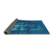 Sideview of Oriental Turquoise Industrial Rug, urb1893turq