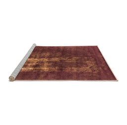 Sideview of Machine Washable Oriental Orange Industrial Area Rugs, wshurb1893org
