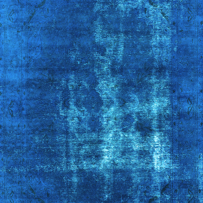 Machine Washable Oriental Light Blue Industrial Rug, wshurb1893lblu