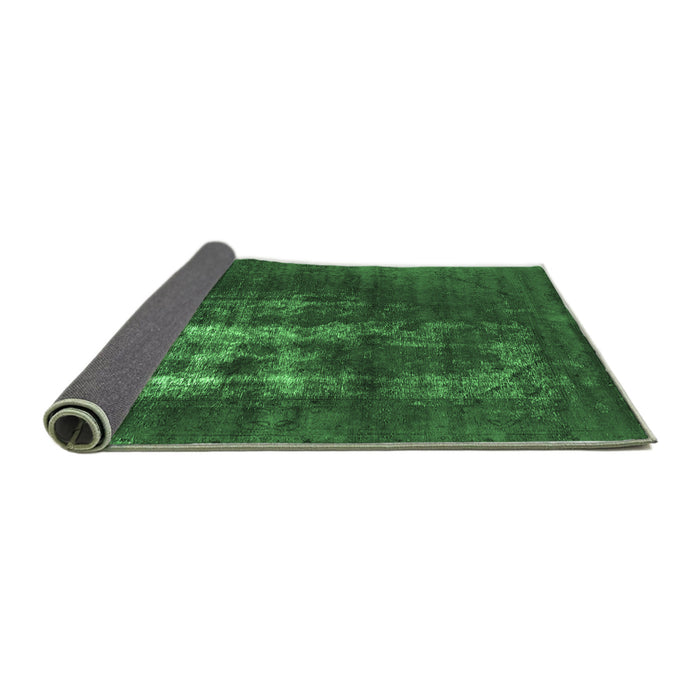 Sideview of Oriental Emerald Green Industrial Rug, urb1893emgrn
