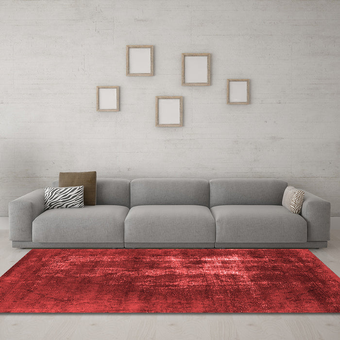 Industrial Red Washable Rugs