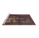 Sideview of Machine Washable Oriental Brown Industrial Rug, wshurb1893brn