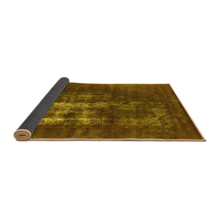 Sideview of Oriental Yellow Industrial Rug, urb1893yw