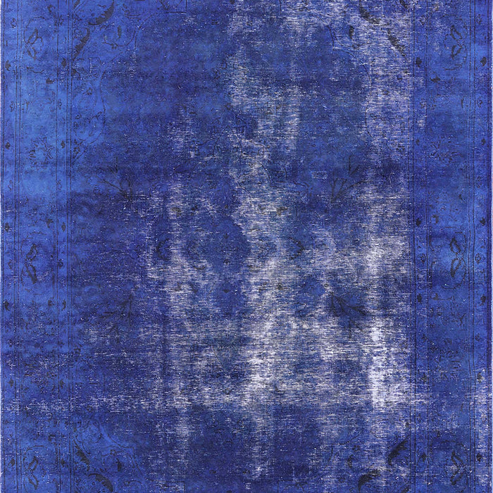 Mid-Century Modern Sapphire Blue Oriental Rug, urb1893