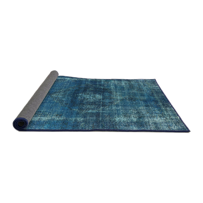 Sideview of Mid-Century Modern Blue Ivy Blue Oriental Rug, urb1894