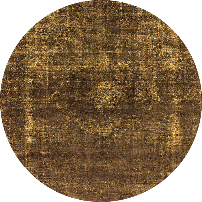 Round Oriental Orange Industrial Rug, urb1894org