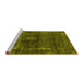 Sideview of Machine Washable Oriental Yellow Industrial Rug, wshurb1894yw