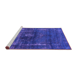 Sideview of Machine Washable Oriental Purple Industrial Area Rugs, wshurb1894pur
