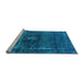 Sideview of Machine Washable Oriental Light Blue Industrial Rug, wshurb1894lblu