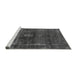 Sideview of Machine Washable Oriental Gray Industrial Rug, wshurb1894gry