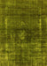 Machine Washable Oriental Yellow Industrial Rug, wshurb1894yw