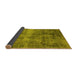 Sideview of Oriental Yellow Industrial Rug, urb1895yw