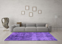 Machine Washable Oriental Purple Industrial Rug, wshurb1895pur