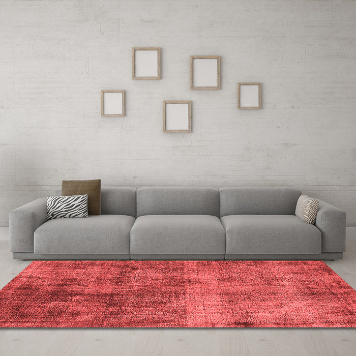 Industrial Red Washable Rugs