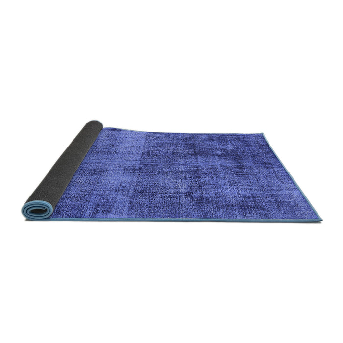 Sideview of Oriental Blue Industrial Rug, urb1895blu