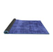 Sideview of Oriental Blue Industrial Rug, urb1895blu