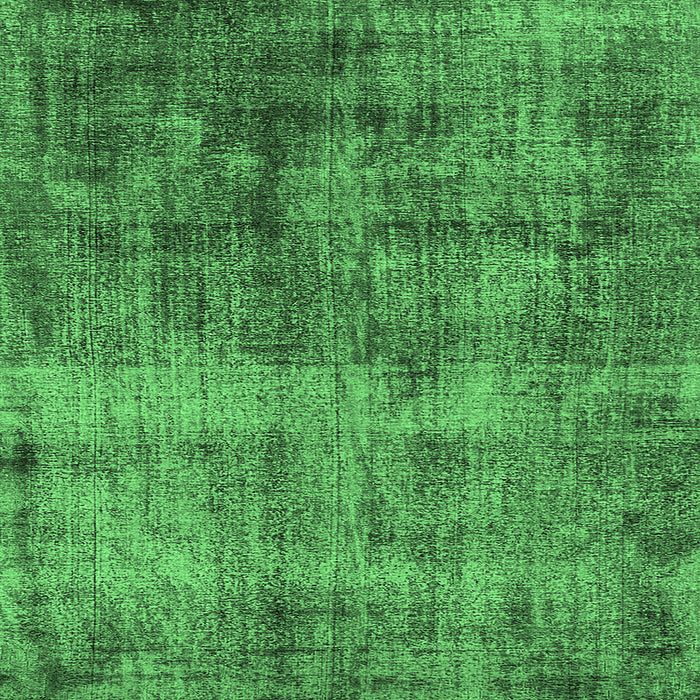 Square Oriental Emerald Green Industrial Rug, urb1895emgrn