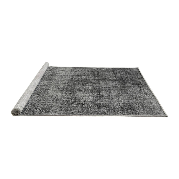 Sideview of Machine Washable Oriental Gray Industrial Rug, wshurb1895gry