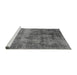 Sideview of Machine Washable Oriental Gray Industrial Rug, wshurb1895gry