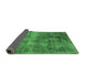 Sideview of Oriental Emerald Green Industrial Rug, urb1895emgrn