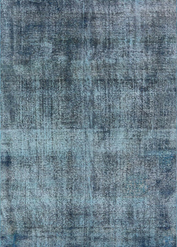 Mid-Century Modern Koi Blue Oriental Rug, urb1895