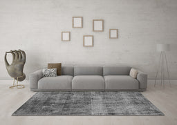 Machine Washable Oriental Gray Industrial Rug in a Living Room,, wshurb1895gry