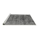 Sideview of Machine Washable Oriental Gray Industrial Rug, wshurb1896gry