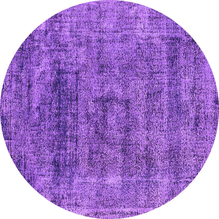 Round Oriental Purple Industrial Rug, urb1896pur