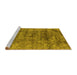 Sideview of Machine Washable Oriental Yellow Industrial Rug, wshurb1896yw