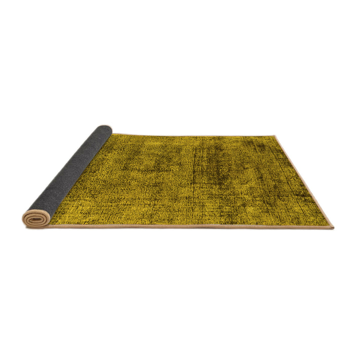 Sideview of Oriental Yellow Industrial Rug, urb1896yw
