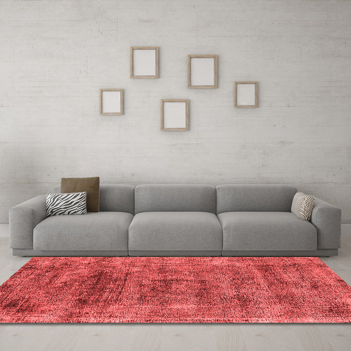Industrial Red Washable Rugs
