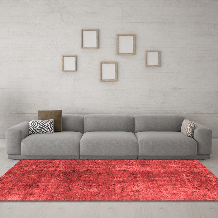 Industrial Red Washable Rugs