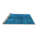 Sideview of Machine Washable Oriental Light Blue Industrial Rug, wshurb1897lblu