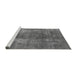 Sideview of Machine Washable Oriental Gray Industrial Rug, wshurb1897gry