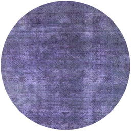 Round Machine Washable Industrial Modern Medium Purple Rug, wshurb1897