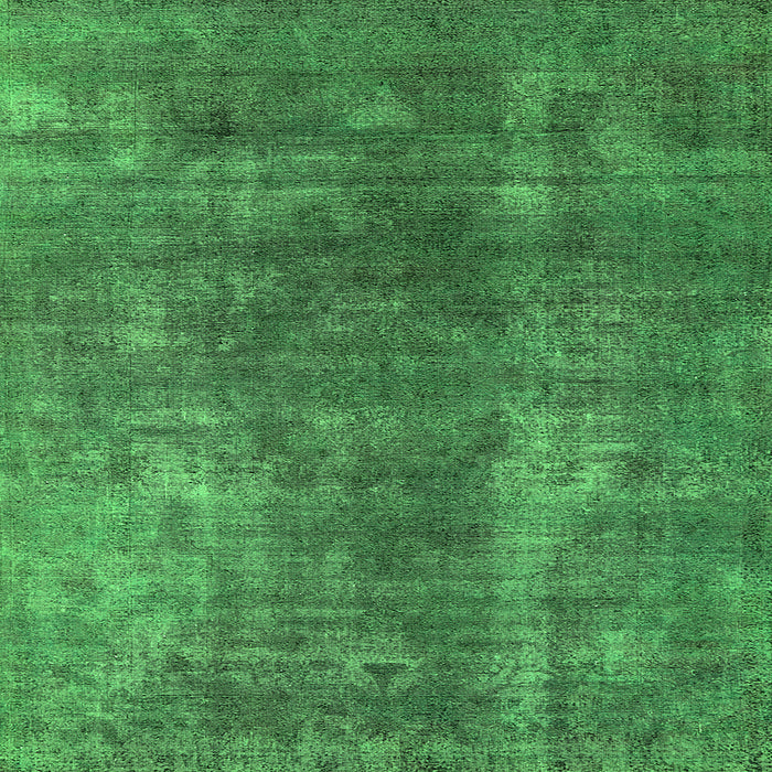 Square Oriental Green Industrial Rug, urb1897grn