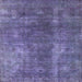 Square Mid-Century Modern Purple Oriental Rug, urb1897