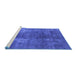 Sideview of Machine Washable Oriental Blue Industrial Rug, wshurb1897blu