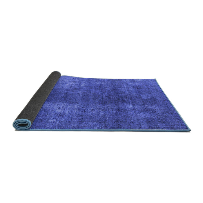 Sideview of Oriental Blue Industrial Rug, urb1897blu