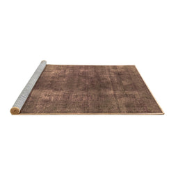 Sideview of Machine Washable Oriental Brown Industrial Rug, wshurb1897brn