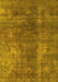 Machine Washable Oriental Yellow Industrial Rug, wshurb1897yw